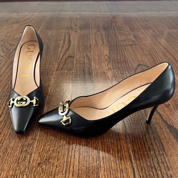 Gucci Black Zumi Leather Pumps Mid-heel. Size 8 (EU38) - Picture 16 of 16